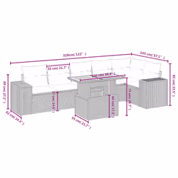 VidaXL 3272663 set mobili da esterno