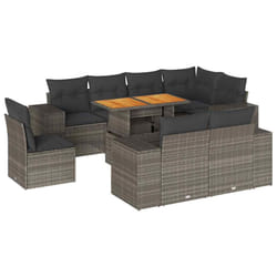 VidaXL 3272733 set mobili da esterno Grigio scuro