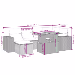 VidaXL 3272735 set mobili da esterno