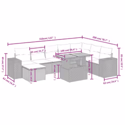 VidaXL 3272771 set mobili da esterno