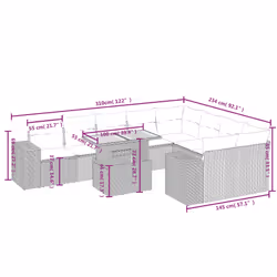 VidaXL 3272778 set mobili da esterno