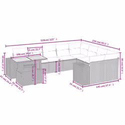 VidaXL 3272782 set mobili da esterno - Vista aggiuntiva 3