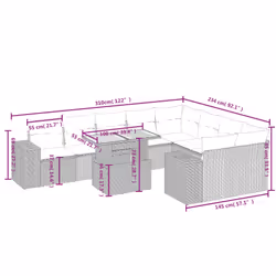 VidaXL 3272796 set mobili da esterno - Vista aggiuntiva 3