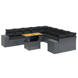 VidaXL 3272826 set mobili da esterno Nero