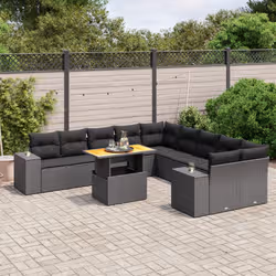VidaXL 3272826 set mobili da esterno Nero - Vista aggiuntiva 2