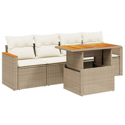 VidaXL 3272955 set mobili da esterno Crema, Bianco