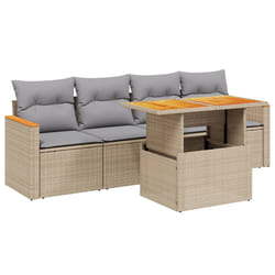 VidaXL 3272956 set mobili da esterno Grigio chiaro