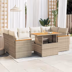 VidaXL 3272976 set mobili da esterno Crema, Bianco - Vista aggiuntiva 2
