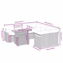 VidaXL 3273001 set mobili da esterno