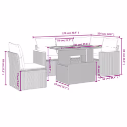 VidaXL 3273079 set mobili da esterno