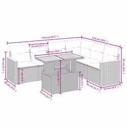 VidaXL 3273095 set mobili da esterno