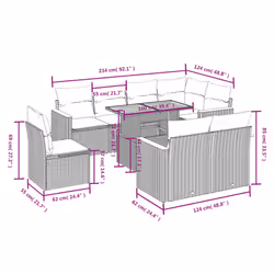 VidaXL 3273169 set mobili da esterno