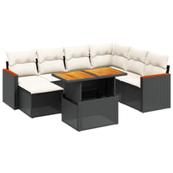 VidaXL 3273191 set mobili da esterno Crema, Bianco