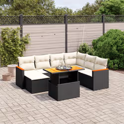 VidaXL 3273191 set mobili da esterno Crema, Bianco - Vista aggiuntiva 2