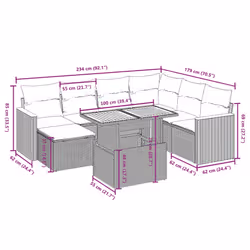 VidaXL 3273191 set mobili da esterno Crema, Bianco - Vista aggiuntiva 3
