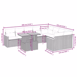 VidaXL 3273235 set mobili da esterno