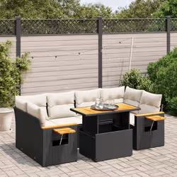 VidaXL 3273415 set mobili da esterno Crema, Bianco - Vista aggiuntiva 2
