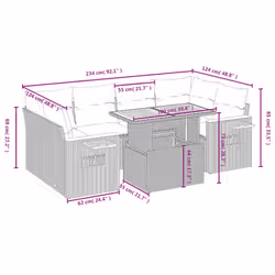 VidaXL 3273415 set mobili da esterno Crema, Bianco - Vista aggiuntiva 3