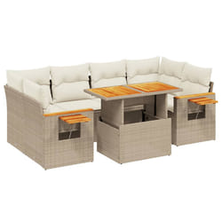 VidaXL 3273417 set mobili da esterno Crema, Bianco