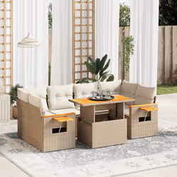 VidaXL 3273417 set mobili da esterno Crema, Bianco - Vista aggiuntiva 2