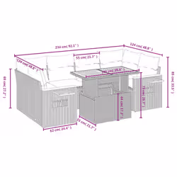 VidaXL 3273417 set mobili da esterno Crema, Bianco - Vista aggiuntiva 3