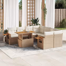 VidaXL 3273445 set mobili da esterno Crema, Bianco - Vista aggiuntiva 2