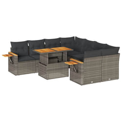 VidaXL 3273447 set mobili da esterno Grigio scuro