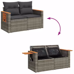 VidaXL 3273447 set mobili da esterno Grigio scuro - Vista aggiuntiva 8
