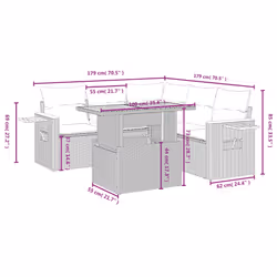 VidaXL 3273513 set mobili da esterno - Vista aggiuntiva 3