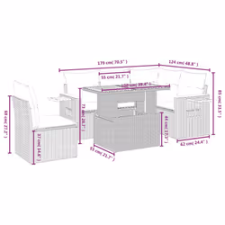 VidaXL 3273520 set mobili da esterno
