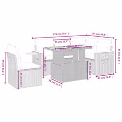VidaXL 3273522 set mobili da esterno - Vista aggiuntiva 3