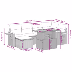 VidaXL 3273621 set mobili da esterno
