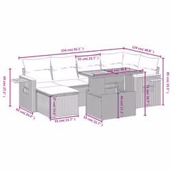 VidaXL 3273622 set mobili da esterno