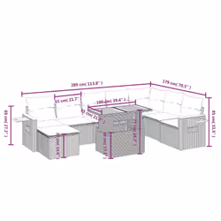 VidaXL 3273653 set mobili da esterno