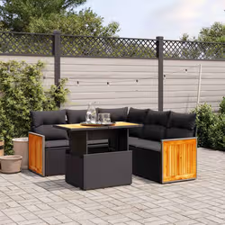 VidaXL 3273953 set mobili da esterno Nero - Vista aggiuntiva 2