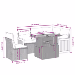 VidaXL 3273960 set mobili da esterno