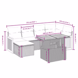 VidaXL 3274063 set mobili da esterno