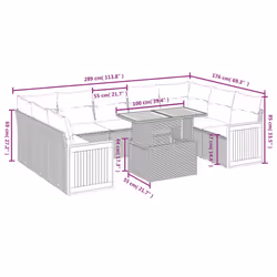 VidaXL 3274101 set mobili da esterno
