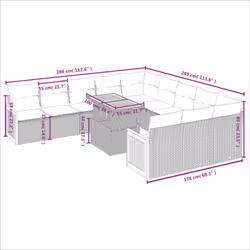 VidaXL 3274143 set mobili da esterno