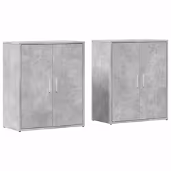 vidaXL Credenze 2 pz Grigio Cemento 60x31x70 cm in Legno Multistrato - Vista aggiuntiva 2