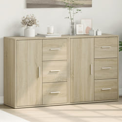 vidaXL Credenze 2 pz Rovere Sonoma 60x31x70 cm in Legno Multistrato
