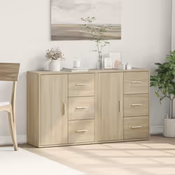 vidaXL Credenze 2 pz Rovere Sonoma 60x31x70 cm in Legno Multistrato - Vista aggiuntiva 3