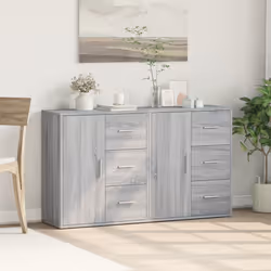 vidaXL Credenze 2 pz Grigio Sonoma 60x31x70 cm in Legno Multistrato - Vista aggiuntiva 3