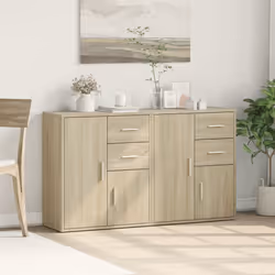 vidaXL Credenze 2 pz Rovere Sonoma 60x31x70 cm in Legno Multistrato - Vista aggiuntiva 3
