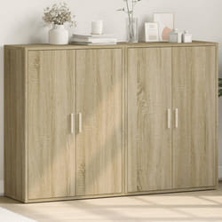 vidaXL Credenze 2 pz Rovere Sonoma 60x31x84 cm in Legno Multistrato