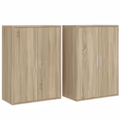 vidaXL Credenze 2 pz Rovere Sonoma 60x31x84 cm in Legno Multistrato - Vista aggiuntiva 2