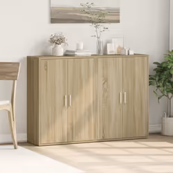 vidaXL Credenze 2 pz Rovere Sonoma 60x31x84 cm in Legno Multistrato - Vista aggiuntiva 3