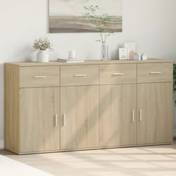 vidaXL Credenze 2 pz Rovere Sonoma 79x38x80 cm in Legno Multistrato
