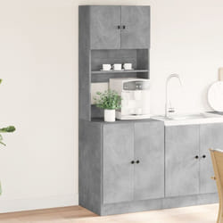 Mobile da Cucina Grigio 60x50x180 cm in Legno Multistrato - Vidaxl