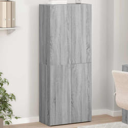 Schedario Grigio Sonoma 60x32x153 cm in Legno Multistrato Vidaxl 763419